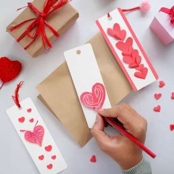 Juvale 300-Pack Bulk Blank Bookmarks to Decorate, White Plain Cardstock Page Markers with Hole for G...