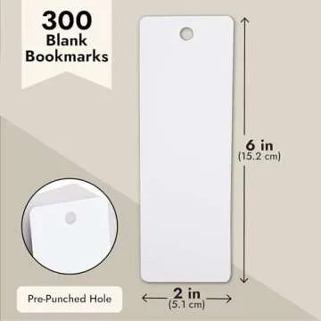 Juvale Customizable Blank Bookmarks for Crafts and Gifts