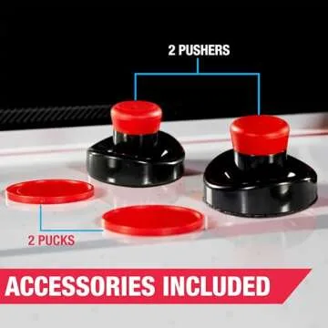 MD Sports 5 Ft. Air Powered Hockey Table with Electronic Scorer and Pusher and Puck Set