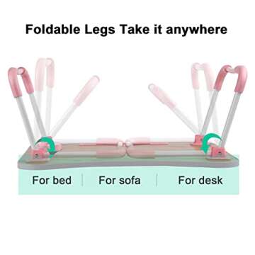 Pink Portable Laptop Desk for Bed and Sofa - Ready to Use