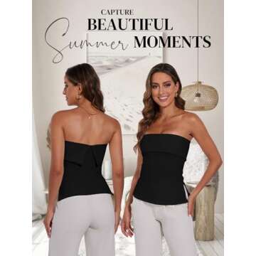 Trendy Strapless Tube Tops for Women - Summer Fashion