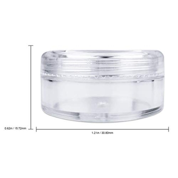 50 Empty 5g Acrylic Jars for Cosmetics and Crafts