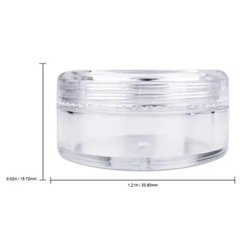 50 Empty 5g Acrylic Jars for Cosmetics and Crafts