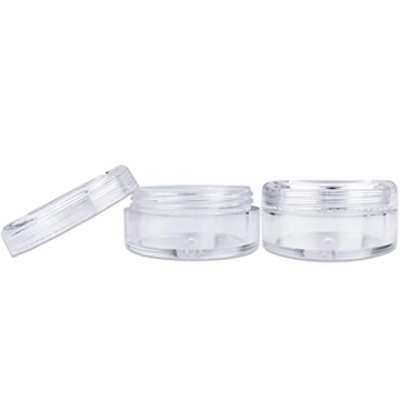 50 Empty 5g Acrylic Jars for Cosmetics and Crafts