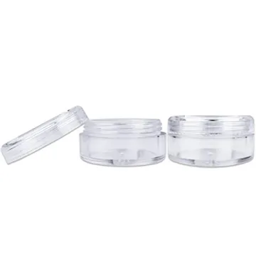 50 Empty 5g Acrylic Jars for Cosmetics and Crafts