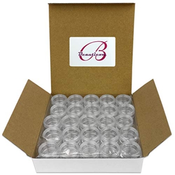 50 Empty 5g Acrylic Jars for Cosmetics and Crafts