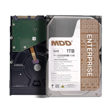 MDD MAXDIGITALDATA 1TB 7200RPM SAS Hard Drive - Renewed