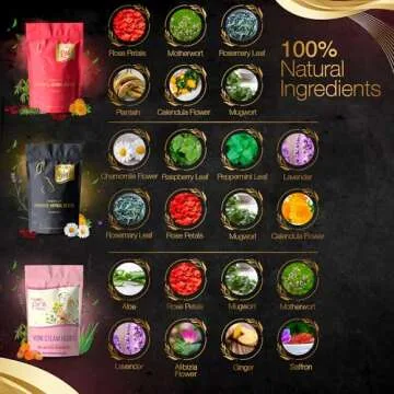 FIVONA Set of 3 Yoni Steaming Herbal Blends - Organic V Detox for Women