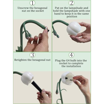 Vintage Green Flower Lamp with 3 Color Modes for Home