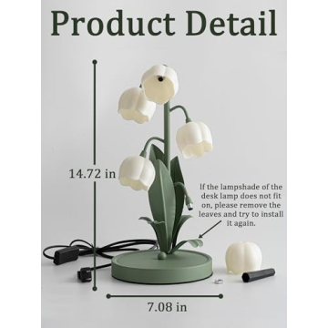 Vintage Green Flower Lamp with 3 Color Modes for Home