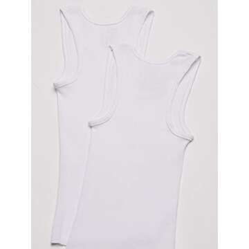 Fruit of the Loom boys Cotton Tank Top Undershirt (Multipack) Underwear, Toddler - 6 Pack White, 2-3T US