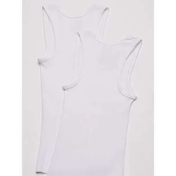 Fruit of the Loom boys Cotton Tank Top Undershirt (Multipack) Underwear, Toddler - 6 Pack White, 2-3T US