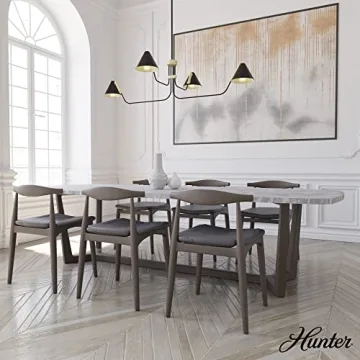 Matte Black Hunter Grove Isle Chandelier for Modern Homes