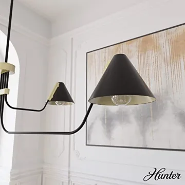 Matte Black Hunter Grove Isle Chandelier for Modern Homes