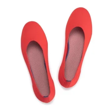 Frank Mully Women’s Knit Ballet Flat Round Toe Slip On Flats Shoes Classic Low Wedge Ballerina Wal...