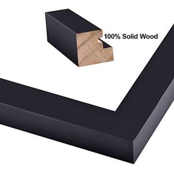RPJC 4x6 inch Picture Frames Made of Solid Wood High Definition Glass for Table Top Display and Wall...