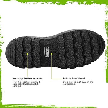 TIDEWE Waterproof Rubber Boots for Men - Comfortable & Durable