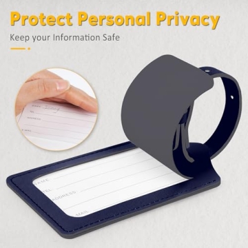 Travelambo Luggage Tags Stylish Faux Leather Travel Gear