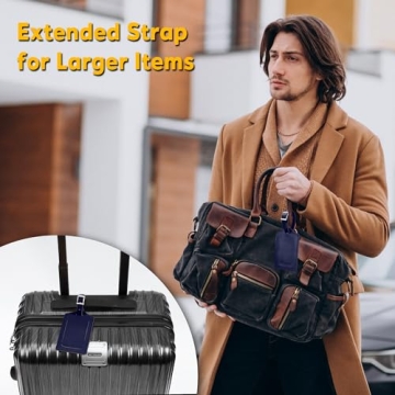 Travelambo Luggage Tags Stylish Faux Leather Travel Gear