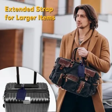 Travelambo Luggage Tags Stylish Faux Leather Travel Gear