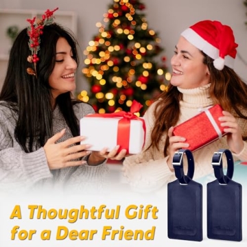 Travelambo Luggage Tags Stylish Faux Leather Travel Gear