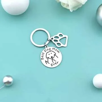 Dog Mom Keychain Gift for Pet Lovers - Cute & Durable