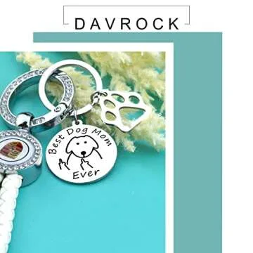 Dog Mom Keychain Gift for Pet Lovers - Cute & Durable