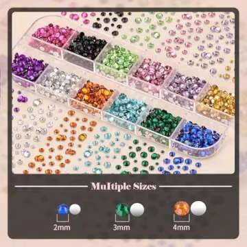 BELLEBOOST Nail Art Rhinestone Glue Gel and Flatback Gem Kit