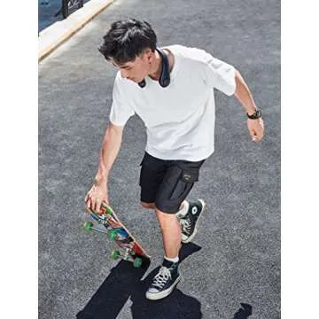 JISULIFE Neck Fan Portable, Personal Wearable Fan with Battery Rechargeable, Bladeless Travel Cooling Design with Powerful Wind, 3 Speeds, Quiet, Gifts for Men/Women/Friends - Blue