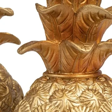 Gold Pineapple Bookends - Stylish & Versatile Home Decor