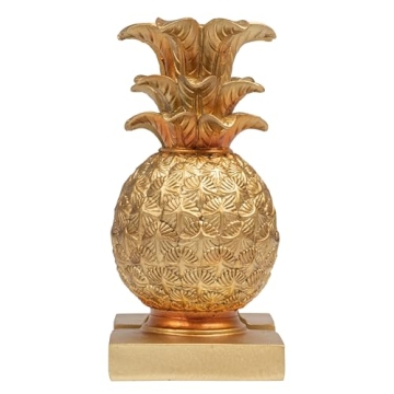 Gold Pineapple Bookends - Stylish & Versatile Home Decor