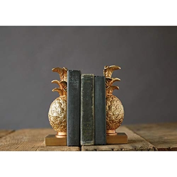 Gold Pineapple Bookends - Stylish & Versatile Home Decor