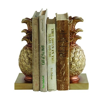 Gold Pineapple Bookends - Stylish & Versatile Home Decor