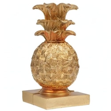 Gold Pineapple Bookends - Stylish & Versatile Home Decor