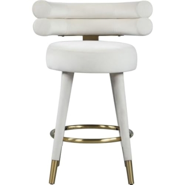 Stylish Modern Velvet Counter Height Stool for Dining