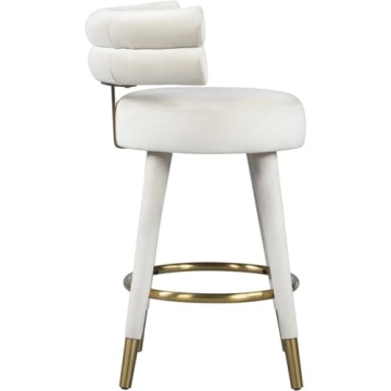 Stylish Modern Velvet Counter Height Stool for Dining
