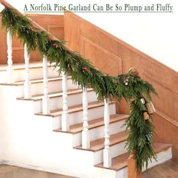 Norfolk Pine Garland - 9ft Lifelike Christmas Display