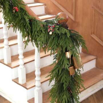 Norfolk Pine Garland - 9ft Lifelike Christmas Display