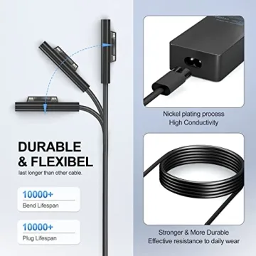 65W Surface Pro Laptop Charger - Universal Fit, 8.8ft