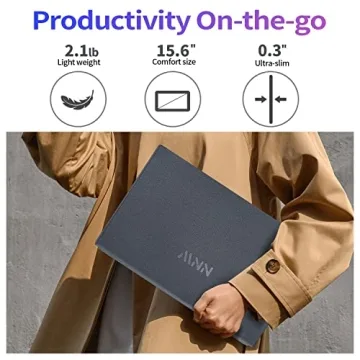 MNN 15.6" FHD Portable Monitor - Ultra-Slim Gaming Display