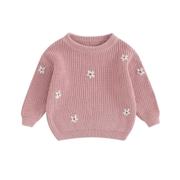 Luckinbaby Cozy Knit Sweater for Toddlers in Solid Colors