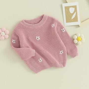 Luckinbaby Cozy Knit Sweater for Toddlers in Solid Colors