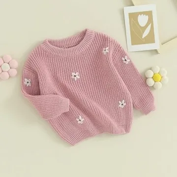 Luckinbaby Cozy Knit Sweater for Toddlers in Solid Colors