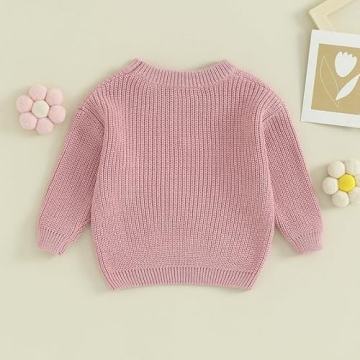 Luckinbaby Cozy Knit Sweater for Toddlers in Solid Colors