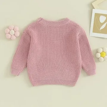 Luckinbaby Cozy Knit Sweater for Toddlers in Solid Colors