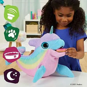 FurReal Wavy The Narwhal Plush Toy - Interactive Fun for Kids