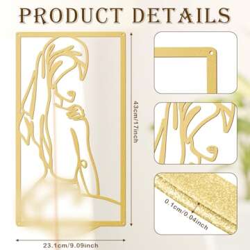 Peryiter 3 Pcs Modern Minimalist Wall Decor Abstract Line Art Wall Decor Woman Body Shape Art Print ...