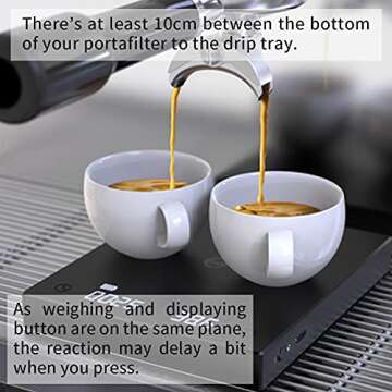 TIMEMORE Coffee Scale, 2021 New Version Black Mirror Basic Plus, Digital Espresso Coffee Scale Kitchen Scale with Auto Timing, 2000 Grams,Black Plus