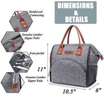 Durable LOKASS Insulated Lunch Bag for Work & Travel