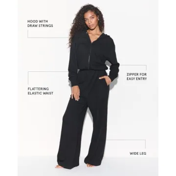 Soft Fleece Black Jumpsuit by RIVET UTILITY - L